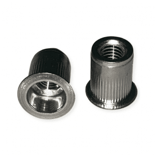 Large Flange Stainless Steel Splined Body DL Series Rivnuts